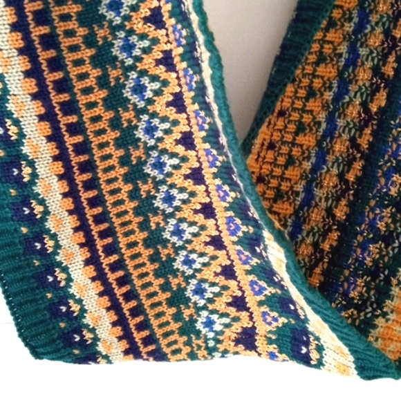 NINE WEST SUSTAINABLE STYLE TEAL MULTI-COLORED WRAP LOOP SCARF SIZE OS NWT - Picture 2 of 3